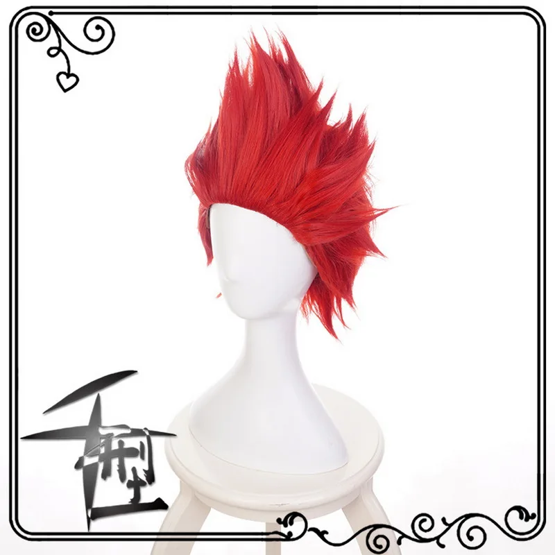 Аниме Мой герой Academy Kirishima Eijiro короткий красный косплей парик Boku no Hero Academy костюм на Хэллоуин синтетические волосы Perucas
