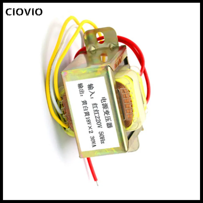 Двойной трансформатор CIOVIO 30 Вт 18 в 2*18 вход силового трансформатора 220 В 50 Гц/выход