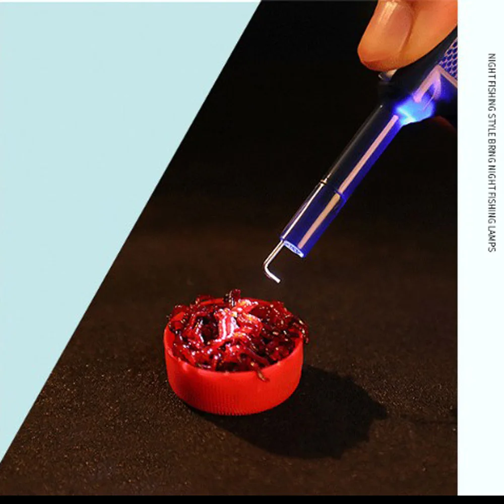 Led Тип рыболовные принадлежности красный червяк зажим для приманки Бандер