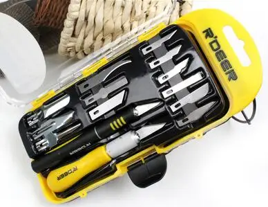 14pcs Per Set Граверс резьба по дереву Ножи Сталь 14 шт./компл. скульптурный сплошные буровые инструменты для рукоделия хобби Ножи ручной инструмент с Чехол - Цвет: 14pcs Per Set