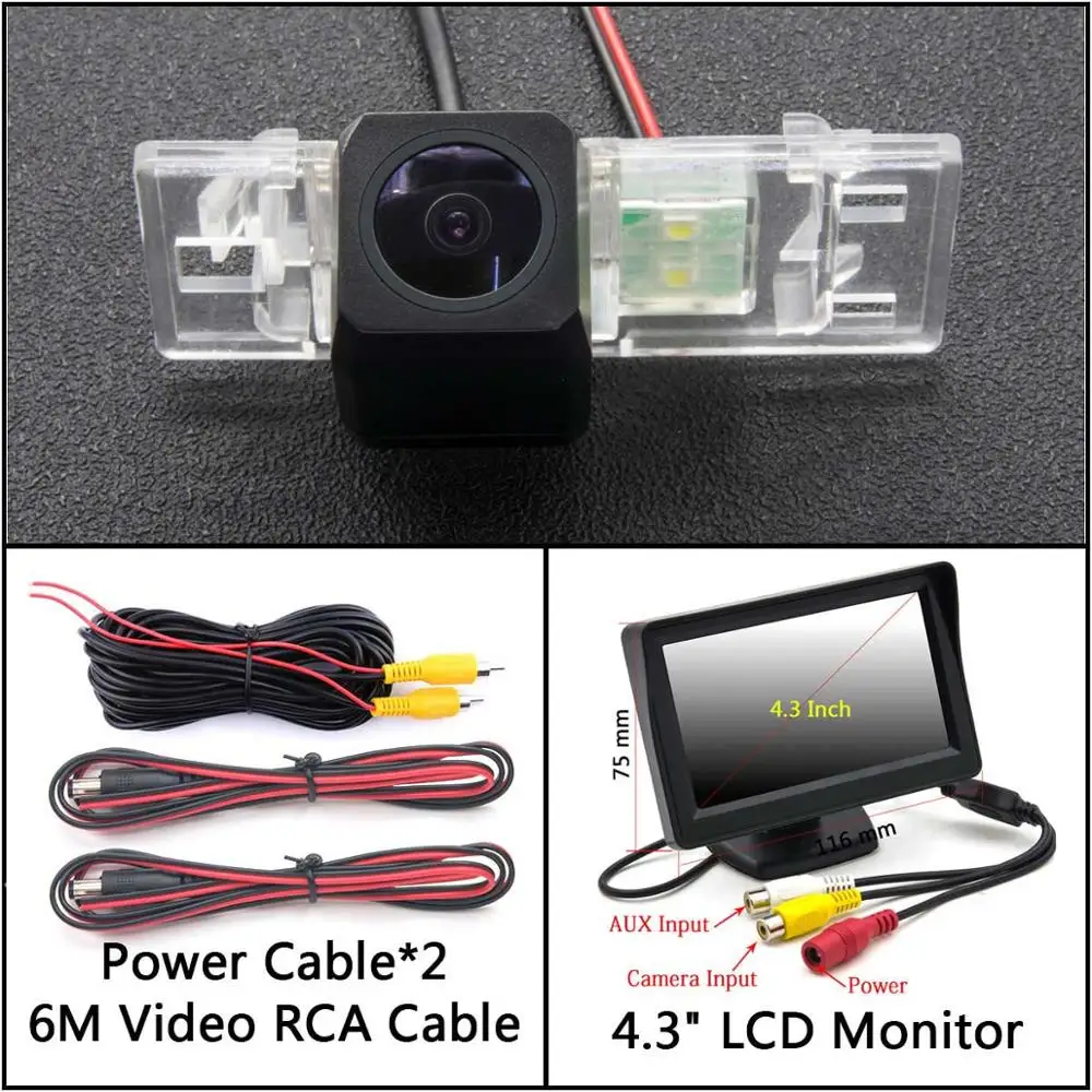 Cam Add 4.3 inch LCD Full HD резервная камера заднего вида для peugeot 407 406 coupe 106 1007 3D хэтчбек 307 308 2D Coupe автомобильный парковочный ЖК-зеркальный монитор - Название цвета: Cam Add 4.3 inch LCD