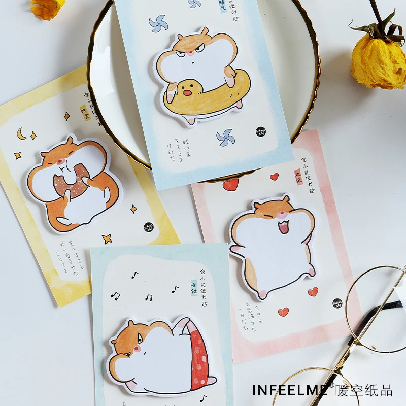 12PCS/LOT hamster series sticky n times stickers memo pad