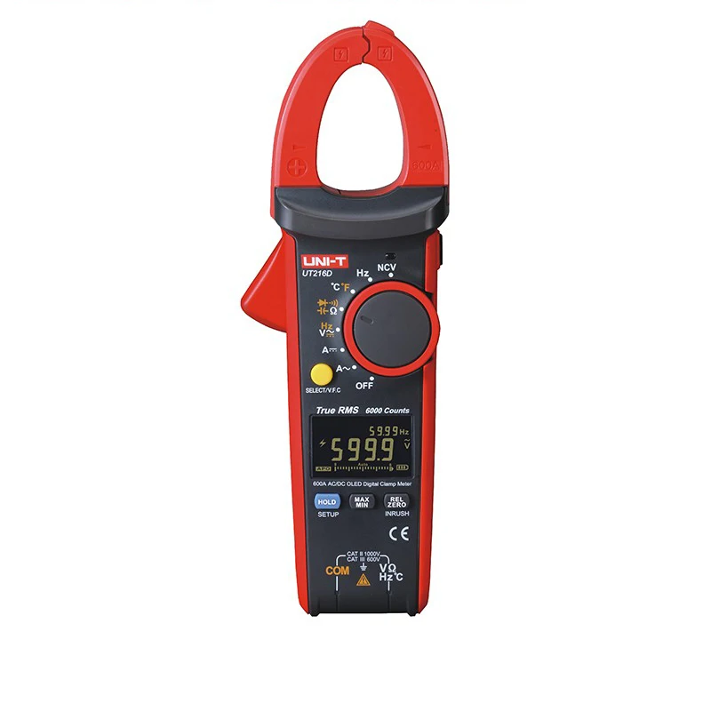 Цифровой токометр UT216D с OLED дисплеем 600A True RMS переменного/постоянного тока Емкость