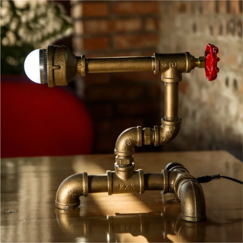 DIY ручной работы уникальные винтажные светильники водопроводные настольные