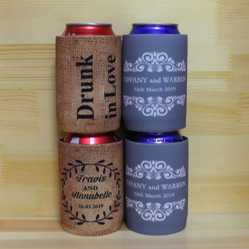 100 шт./лот пользовательская печать логотипа может обложка свадебный держатель