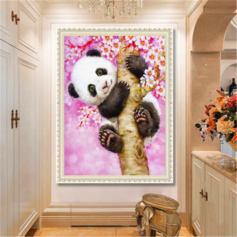 

5D DIY Full Square / Round Diamond Painting Cross Stitch Panda Diamond Embroidery Drawing Rhinestone Mosaic Home Decoration