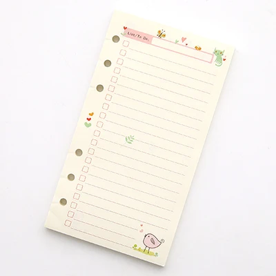 Filofax бумажные заправки, A5 A6 кольцевые отверстия Цветные Печатные бумаги, еженедельно делать бумаги - Цвет: to do