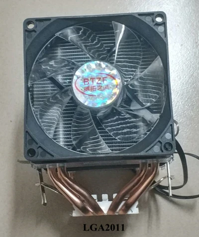 2 fan 2011 Для Intel 775/1150/1151/1155/1156/1366 2011 для AMD 4 теплотрубки двойная башня Процессор кулер 4Pin RGB светодиодный воздушное охлаждение бесшумный вентилятор радиатора - Цвет лезвия: 2 fan 2011
