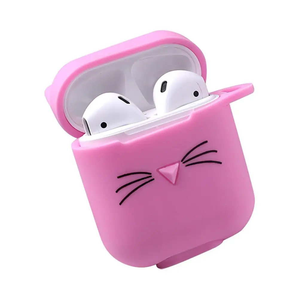 Милый 3D Забавный мягкий силиконовый защитный чехол для Apple Airpods 1/2th зарядный bluetooth