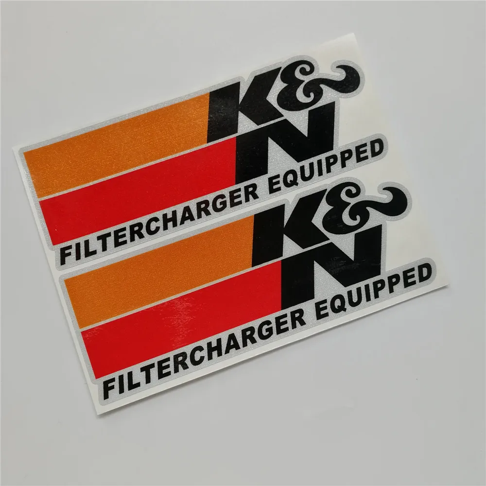 2 шт./лот отражательная Виниловая наклейка для K& N filtercharger оборудованный moto crclye стикер moto cross moto наклейки