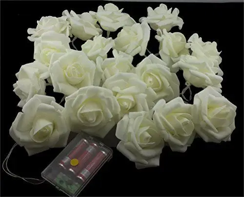 Домашний Декор для дома и улицы гирлянды Батарея работает 2 м 20 светодиодный роза