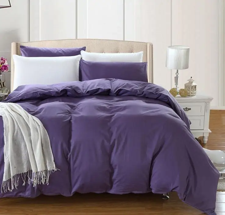 Пурпурный красный желтый синий хлопковый двуспальный односпальный пододеяльник