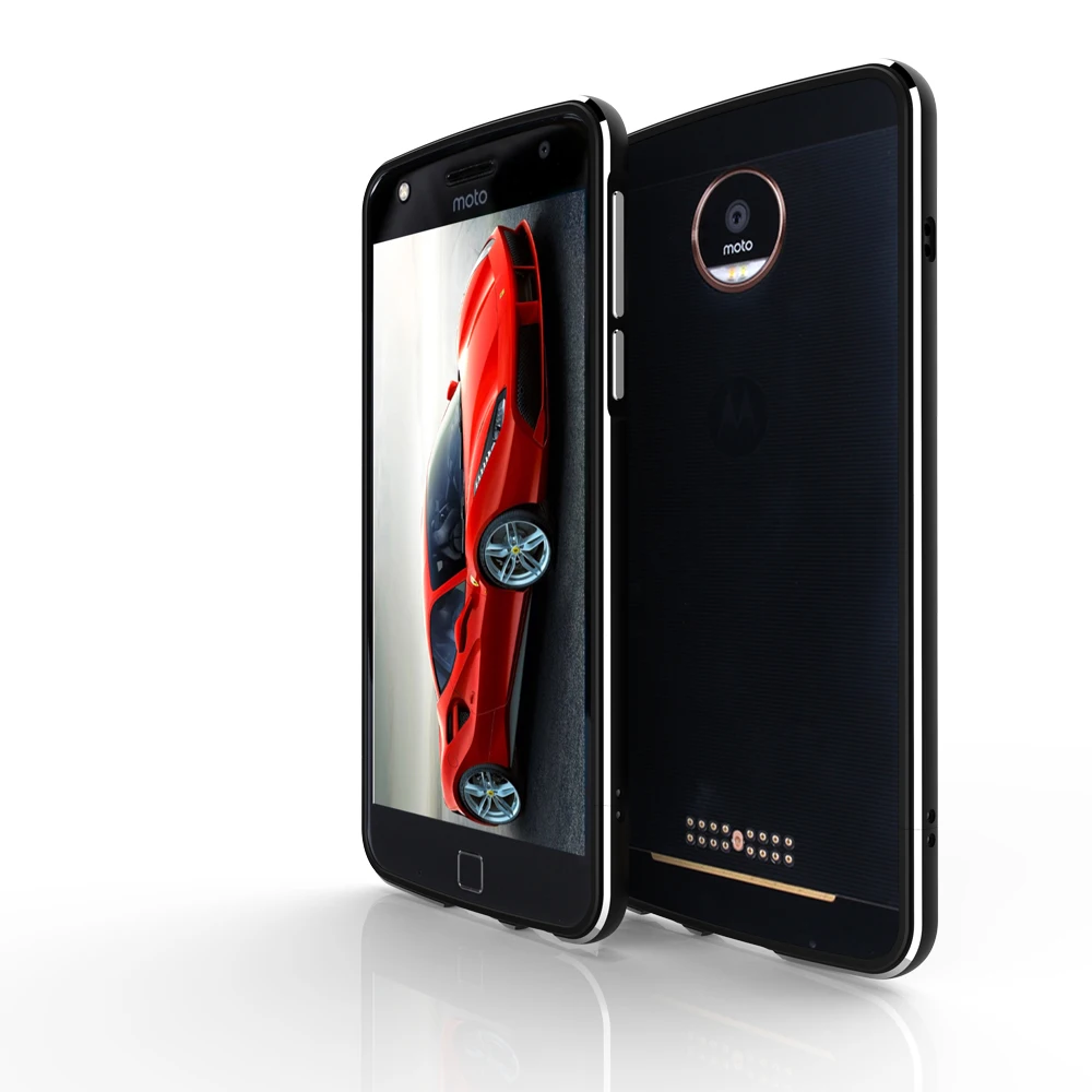 Чехол бампер для Motorola Moto Z2 Play алюминиевая металлическая рамка чехол Z