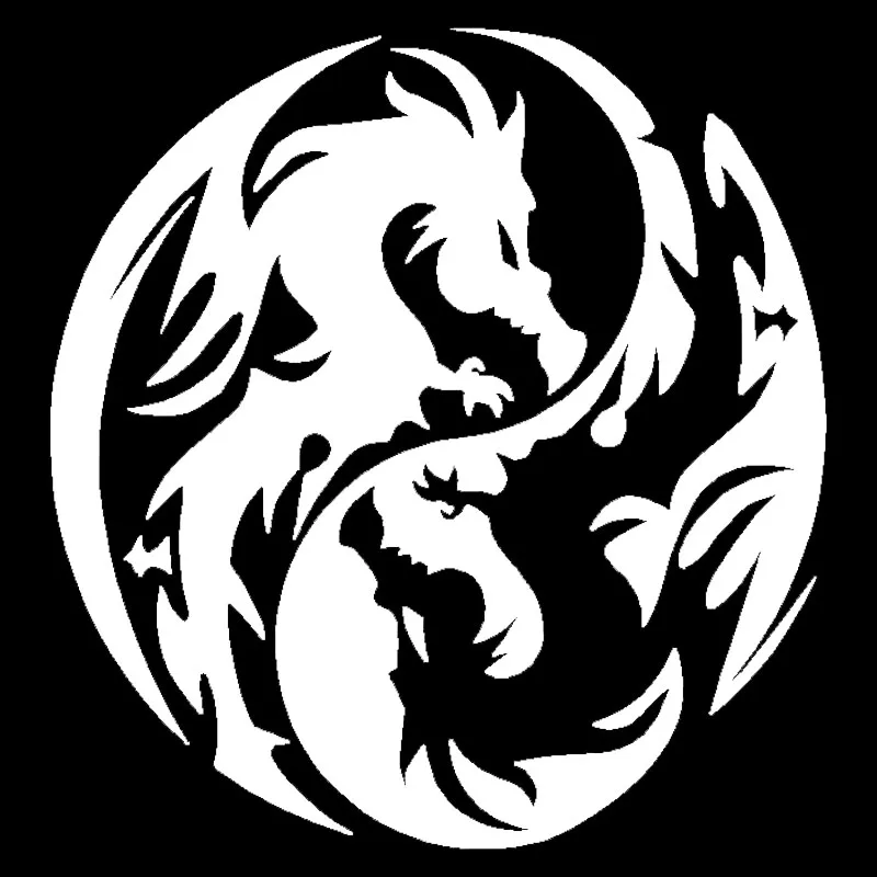 Изысканный дизайн дракона Инь Янь 13 4*14 2 см декоративные виниловые автомобильные