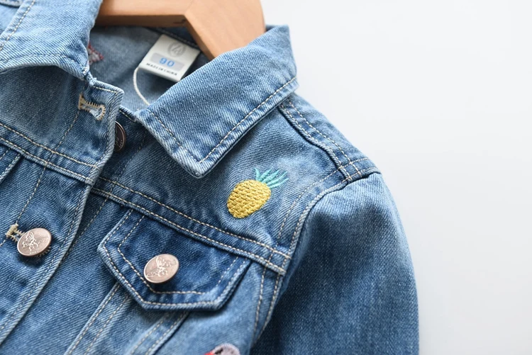 Fashion Girls Jackets And Coats Unicorn Embroidery Boys Denim Coat Kids Jackets Spring Autumn Denim Jackets For Children Coat