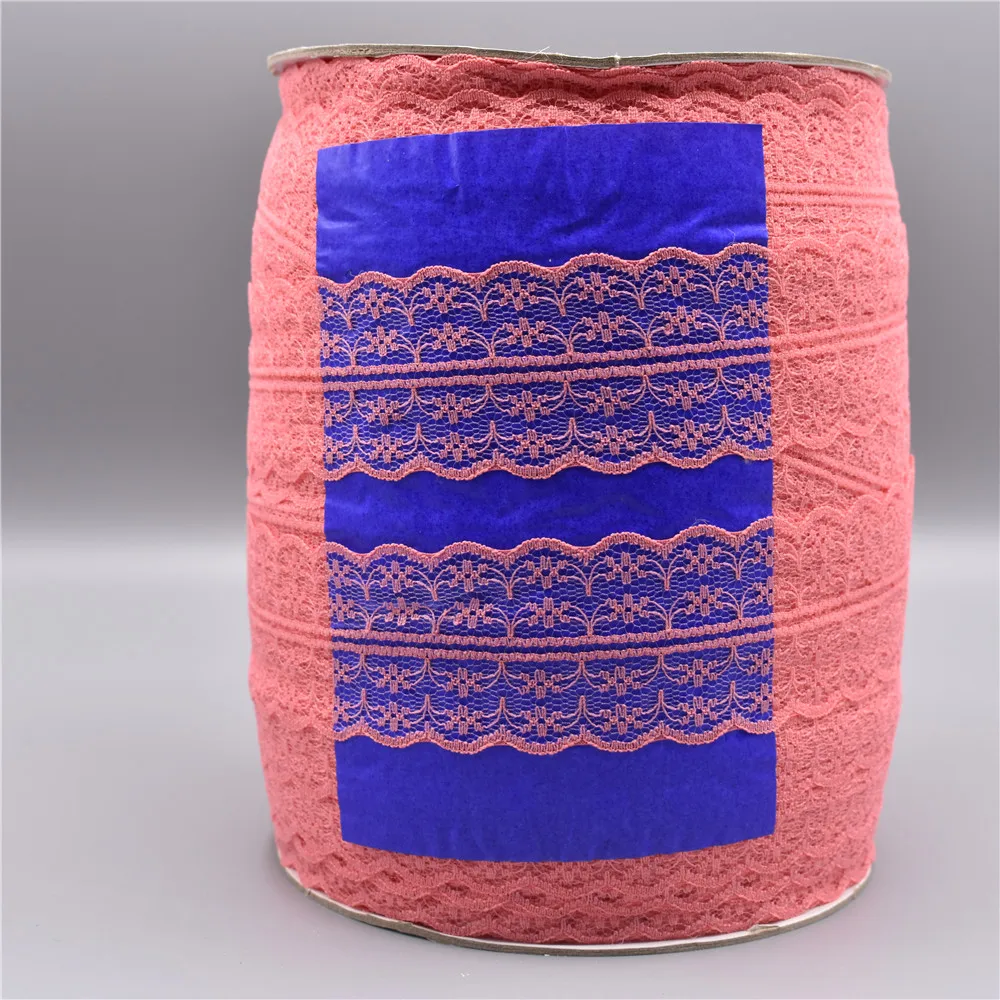 Watermelon red 300 ярдов/рулон кружево, лента, тесьма ширина 45 мм отделка ткани Вышитые Шитье африканская кружевная ткань материал свадебного платья - Цвет: Watermelon red