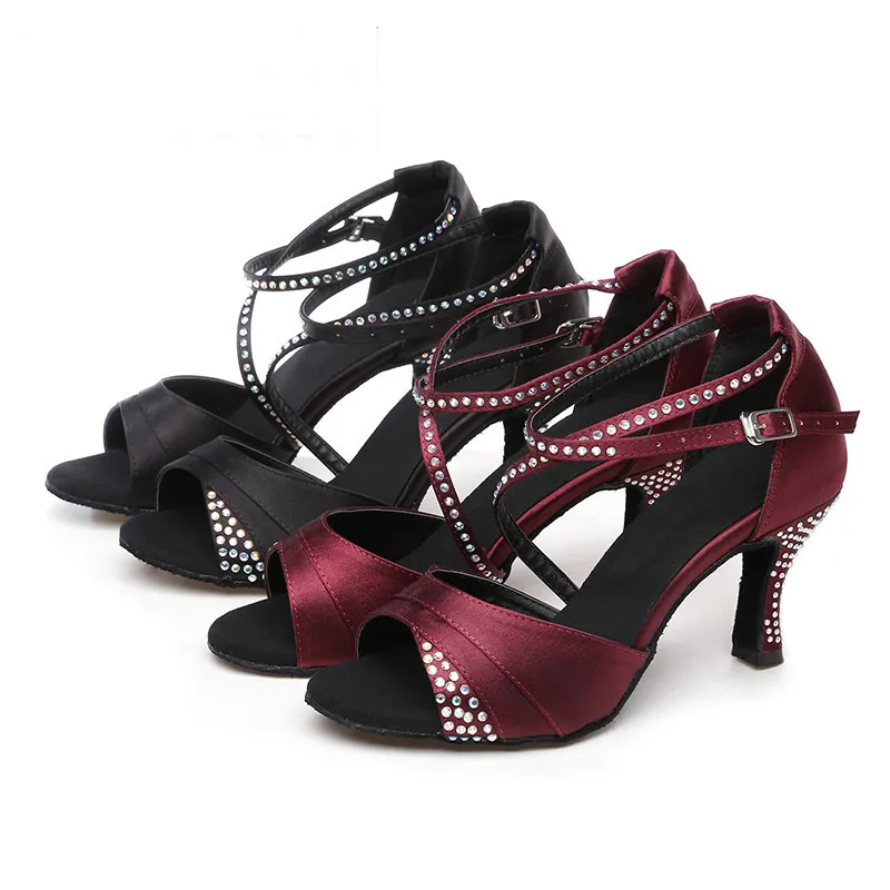 Женские атласные туфли на каблуках с открытым носком|custom heels|latin shoesshoe latin |
