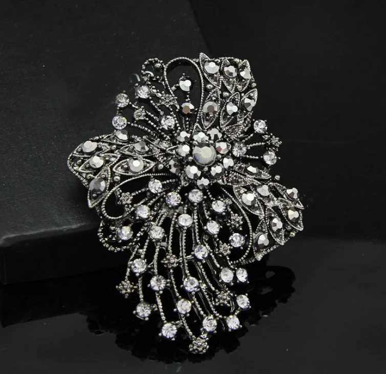 Earofcorn Роскошные горный хрусталь броши на одежду ювелирные изделия ручной цветок