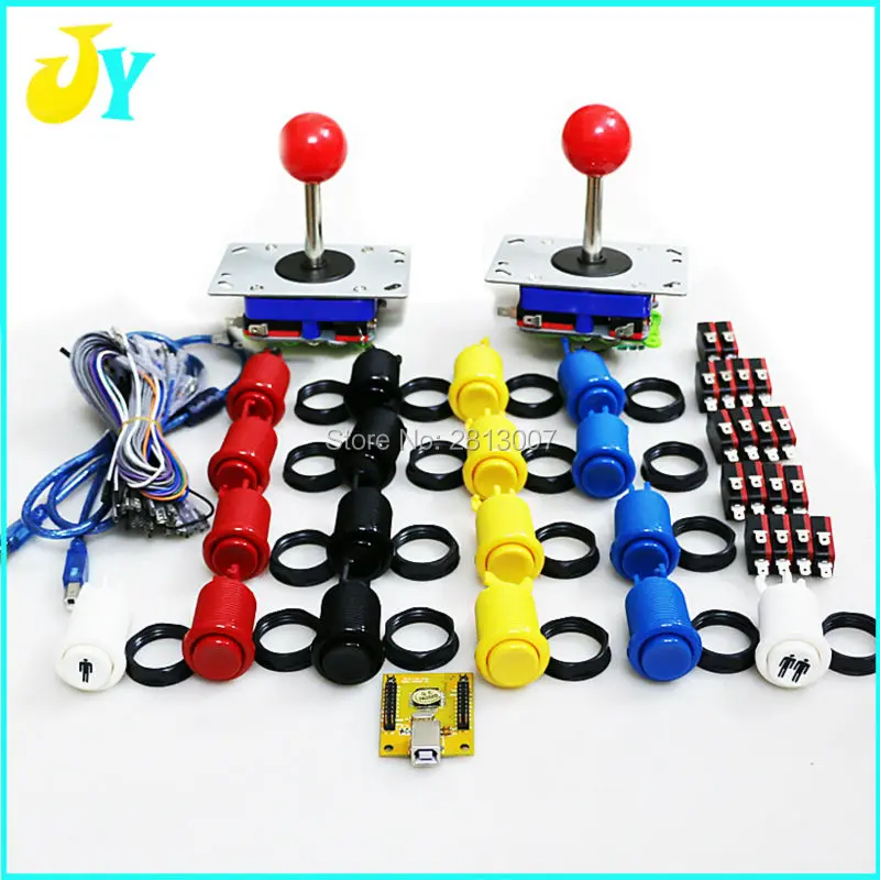 DIY KIT Arcade FOR PC PS/3 to arcade joystck button interface USB 2 players MAME Interface USB to Jamma free shipping