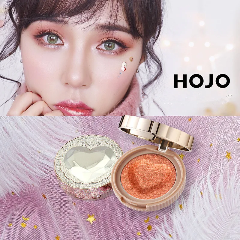 Новинка брендовые матовые блестящие тени для век HOJO палитра одноцветные Сияющие