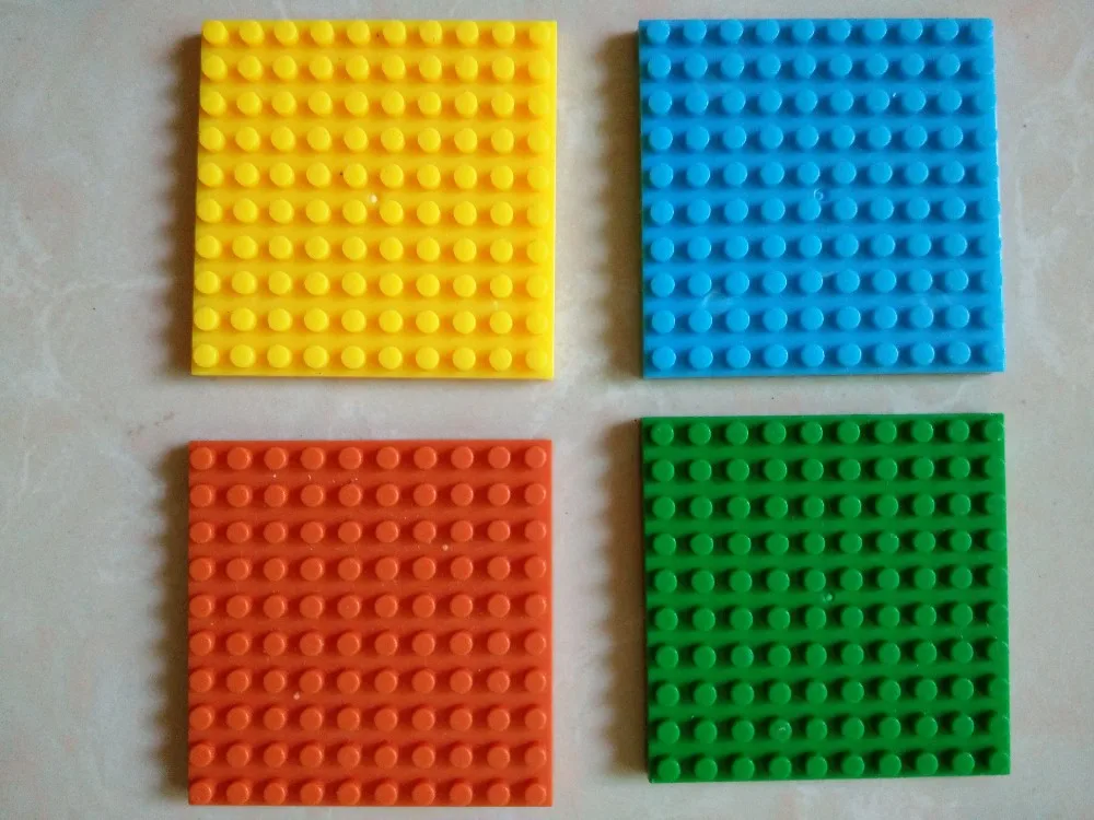 10 шт. мини блоки базовая пластина 10x10 точек размер 4x4 см опорная для DIY совместимая