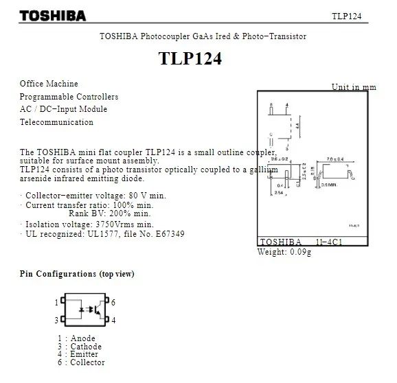 50 ⑤ упак. TLP124 TLP560J TLP160G TLP120GB TLP115A TLP127 TLP121 TLP120 TLP160 TLP560 новые в наличии TOS