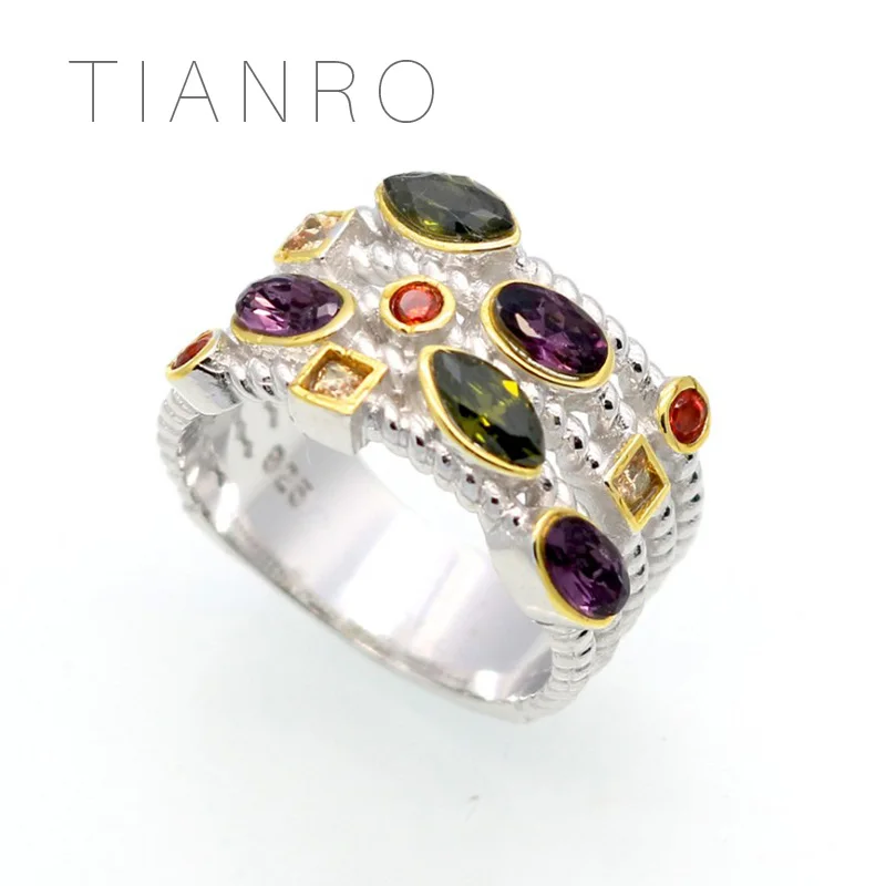 Популярные женские кольца TIANRO кольцо из титановой стали 316 инкрустированное