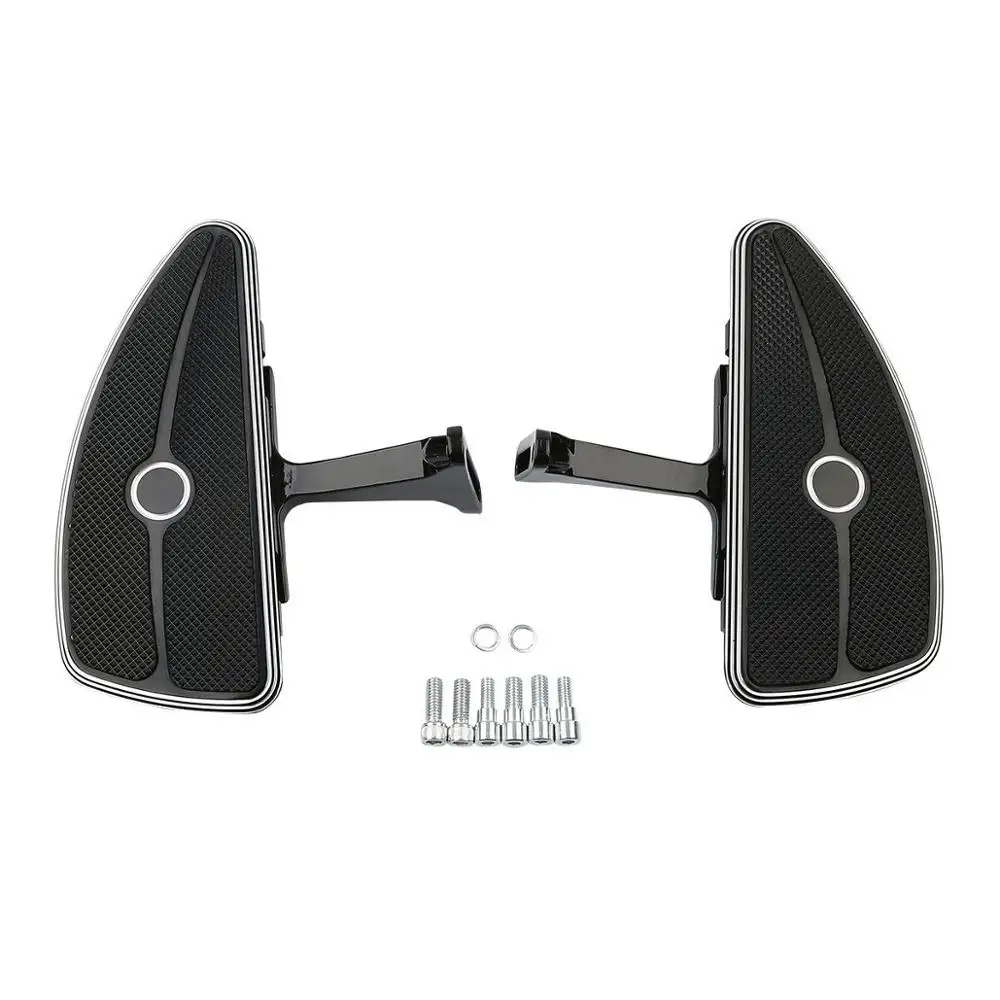 Мотоцикл черный щит пассажирская подножка монтажный комплект для Harley Touring Road Street