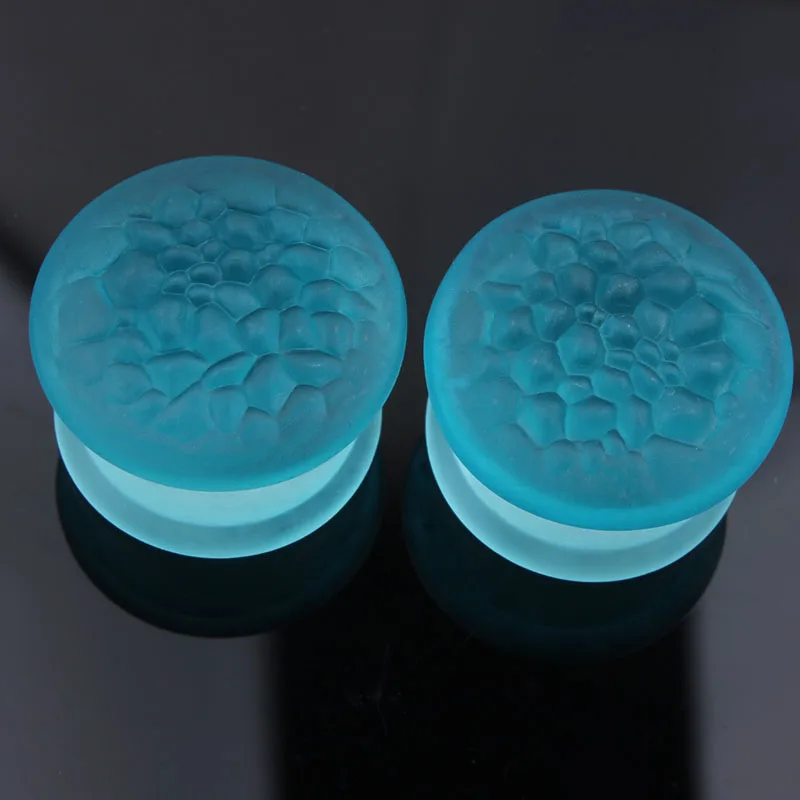 2 шт. стеклянные беруши синие Пузырьковые и туннель яркие ювелирные украшения для