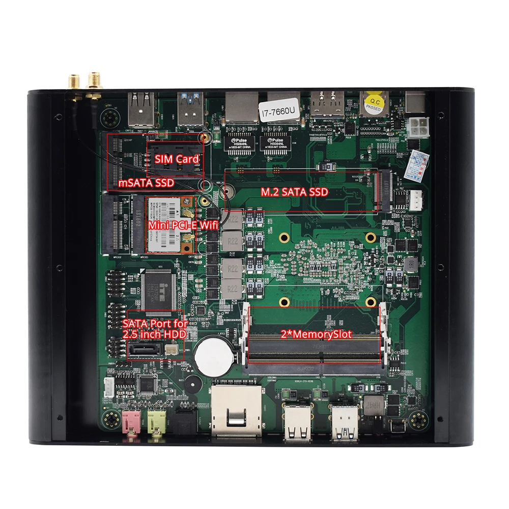 Intel Core i5 8250U 7260 персональный компьютер Windows 10pro HDMI VGA безвентиляторный мини ПК 4K HTPC i7 7500U 7560U Iris Plus 640 настольный компьютер
