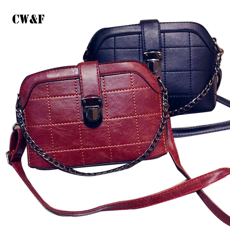 CW&F Women small new brand Crossbody bag female brief fashion vintage shell shoulder messenger handbag female purse pouch