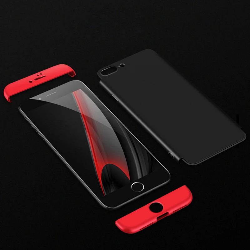 Чехол с защитой 360 градусов для iPhone 7 6 Plus 6S i7 5 5S P 7P полная защита тела
