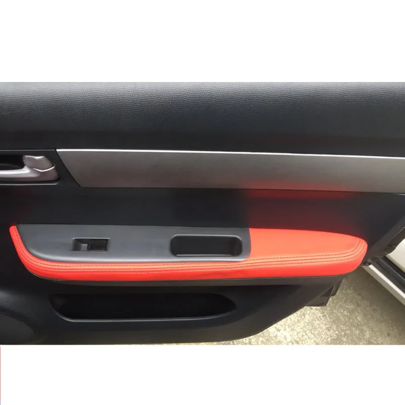 Подлокотник для дверей Suzuki Swift кожаный чехол из микрофибры 2005 06 07 08 09 10 11 2012 AB217 4 шт.