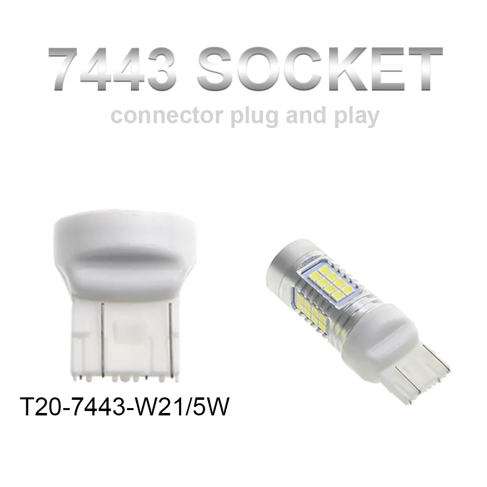 KEIN 2 шт. супер яркий w21/5w 7443 led t20 580 светильник 3030 тормозной фонарь Цвет Белый