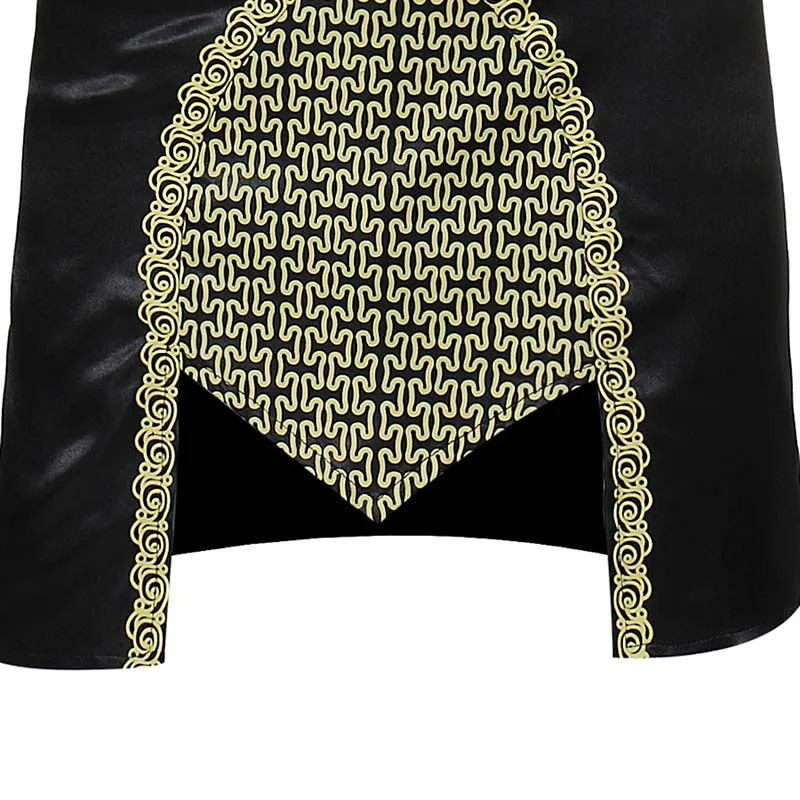 Africa Clothing Traditional Long Sleeved O-Neck Printed T-Shirt Blouse Black Royal Gold African Wind Plus Size M-XXXL | Тематическая