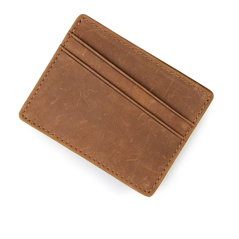 J.M.D 100% Tanned Genuine Cow Leather Mens Card Case Slim Wallet Super Thin Front Pocket Purse ID Holder 8101 | Багаж и сумки