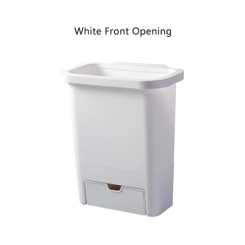 White front Baffect 12л кухонный мусорный бак для двери шкафа мусорное ведро пластиковый мусорный ящик с мешком для мусора ящик для хранения кухонный компост Caddy - Цвет: White front