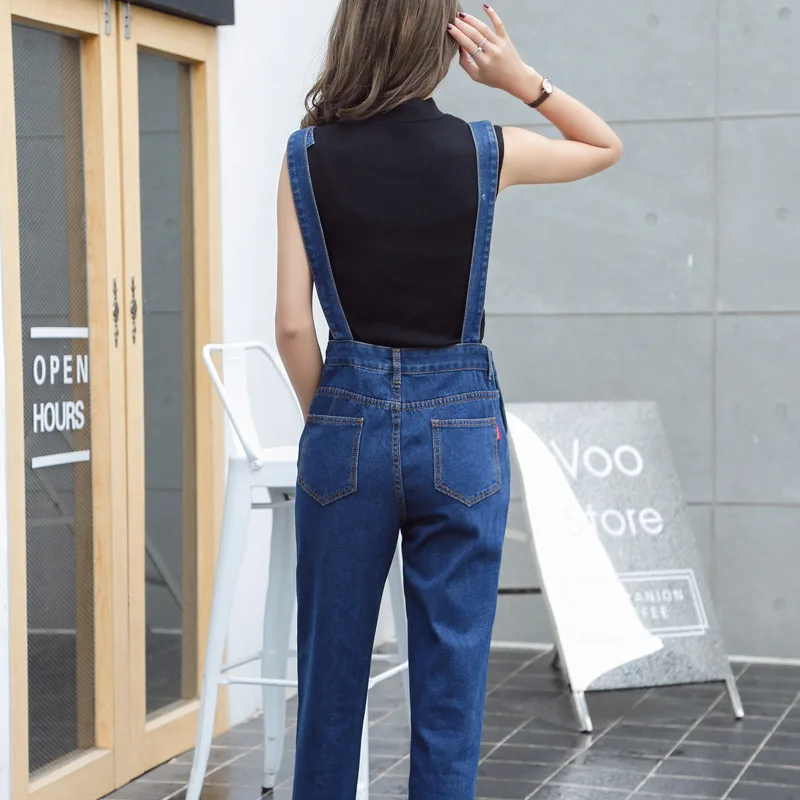 Женские свободные джинсовые комбинезоны повседневные сексуальные Стрейчевые