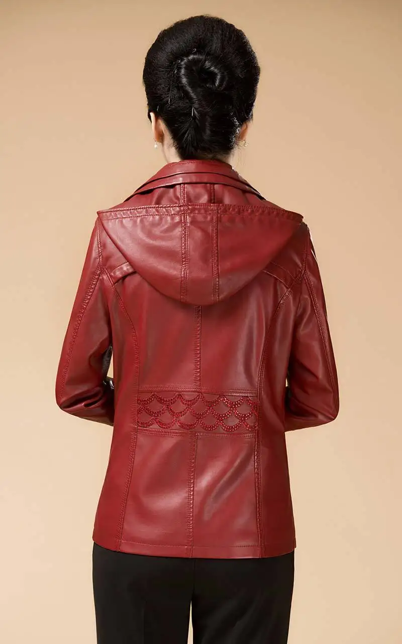 Новинка 2017 весенне-осеннее короткое кожаное пальто из искусственной кожи для