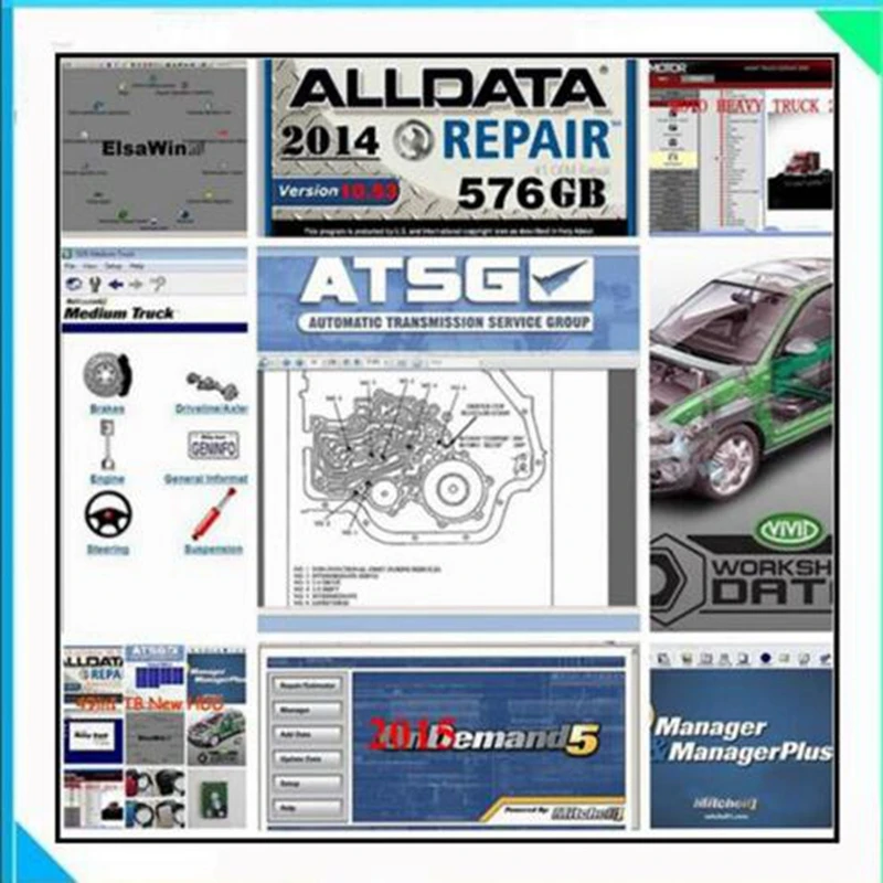 AllData 1 ТБ HDD с 24 программного обеспечения Au toData Alldata10.53 + 3 38 Rus ECM_6.3 ImmoKiller_v1.10_1 яркий