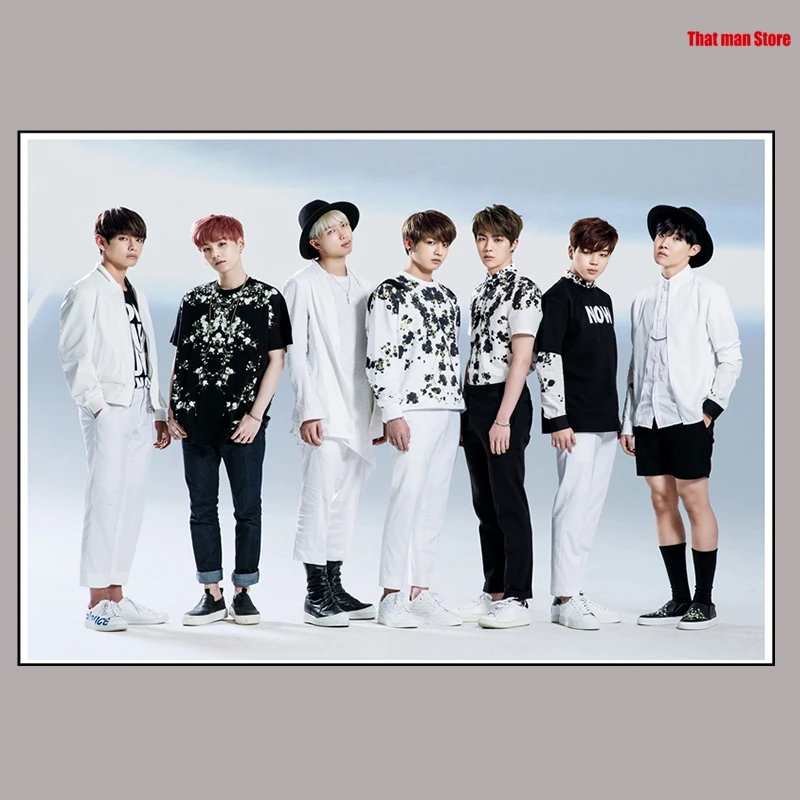 Kpop bangtan Плакаты для мальчиков лицом себя ясное изображение печать белый картон наклейки на стену украшение дома художественный плакат подарок - Цвет: Розовый