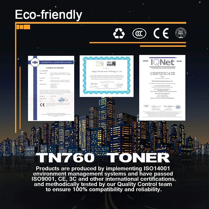 GREENSKY TN-760 760 TN760 Черный тонер-картридж без чип для Brother HL Серии L2350DW L2370DW L2370DWXL L2390DW