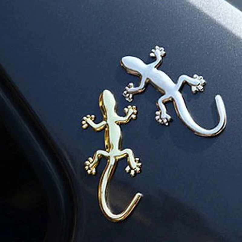 Хромированная 3D Автомобильная наклейка gecko металлическая на кузов автомобиля
