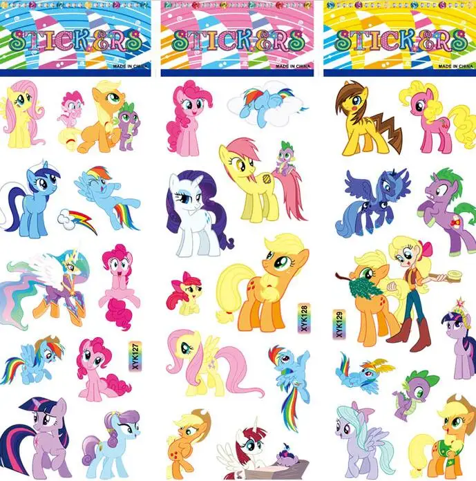 

Наклейки 3D My Little horse Ponis из ПВХ, для детей, 6 шт./партия