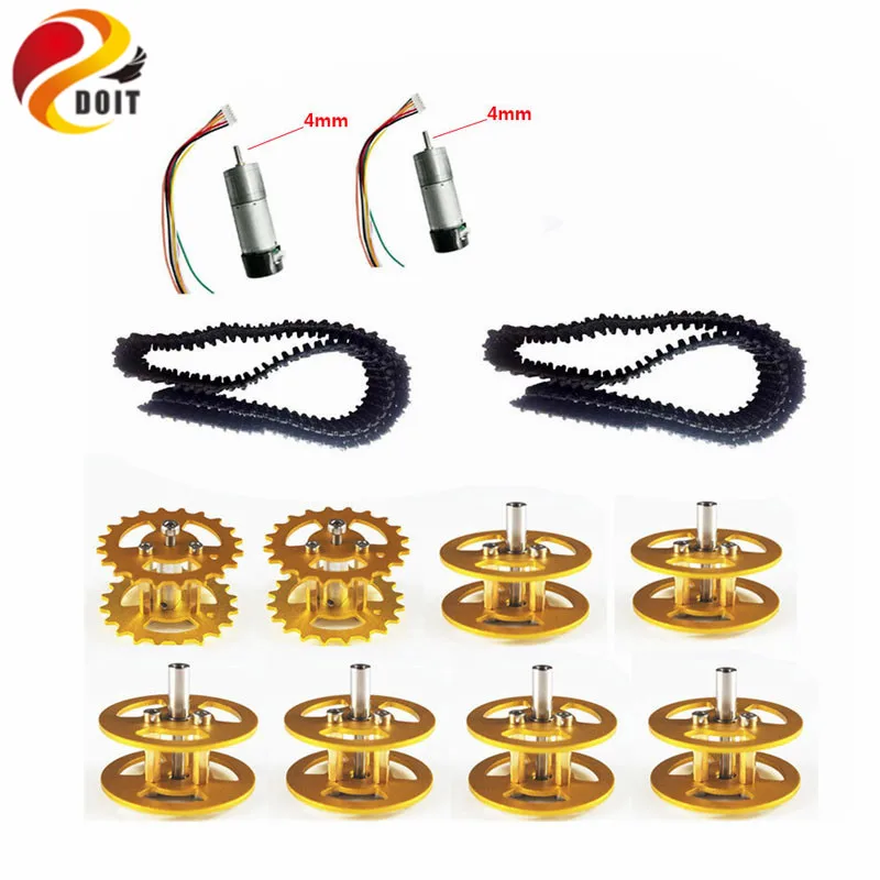 

Official DOIT Shock Damper Function All-metal Bearing Wheels+ Driving wheels+ Motors+ Tracks Toy Parts