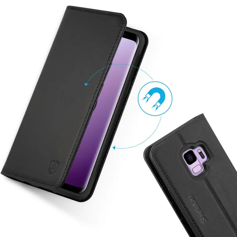Чехол бумажник SHIELDON для Galaxy S9 чехол папка Обложка функция подставки с