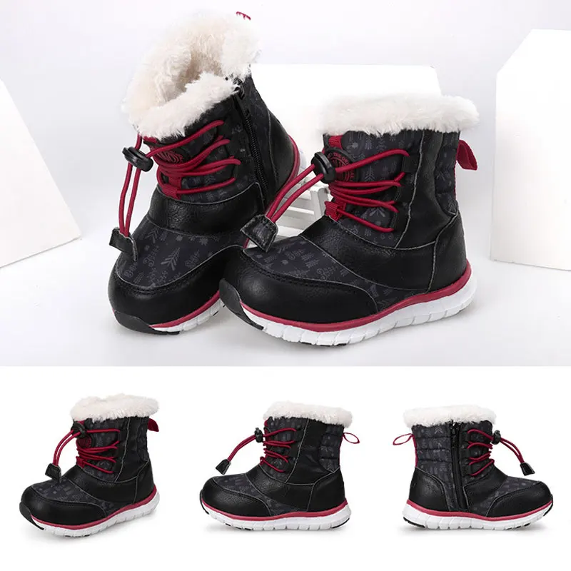 Брендовые зимние ботинки Uovo для мальчиков теплые до середины икры