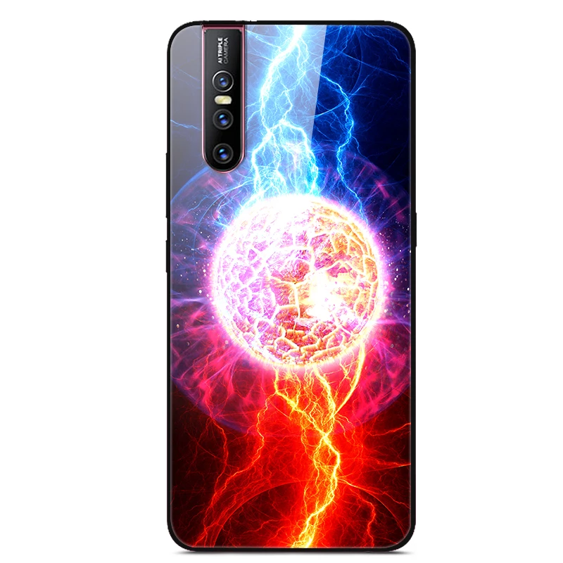 Чехол для VIVO V15 Pro, чехол VIVOV15 Pro из закаленного стекла с изображением планеты космос, стеклянный чехол на заднюю панель для VIVO V15 Pro V15Pro V 15 Pro, чехол