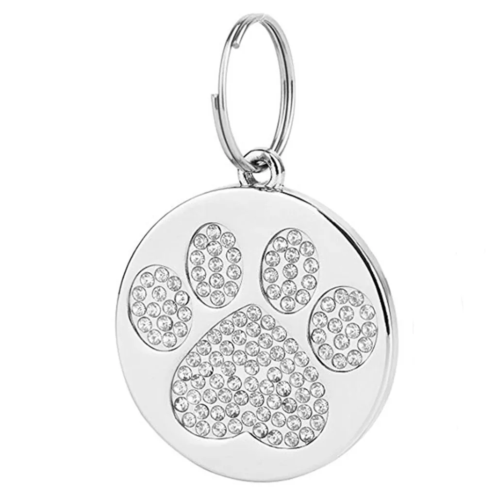 Милые мини еще алмазные лапы для собак кошек идентификационные бирки