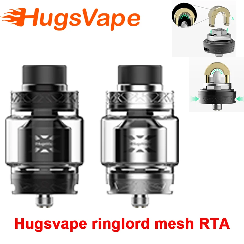 Новейшая электронная сигарета Hugsvape ringlord сетчатый бак 2 мл/5 мл и Регулируемый